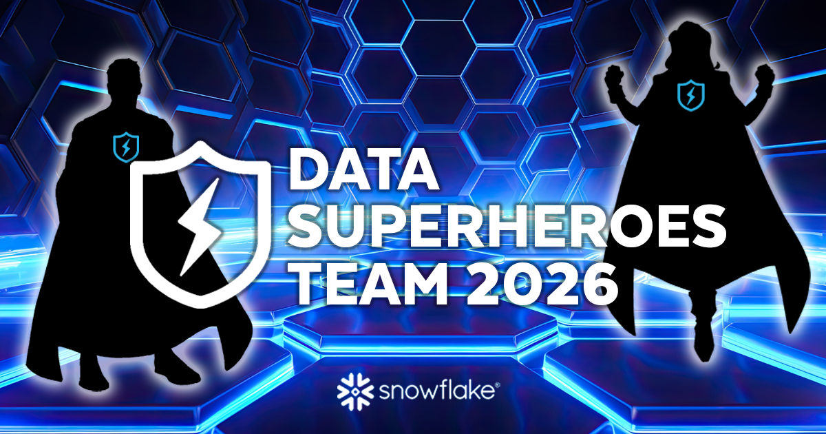 データエンジニア1名が「Snowflake Data Superheroes 2026」に選出